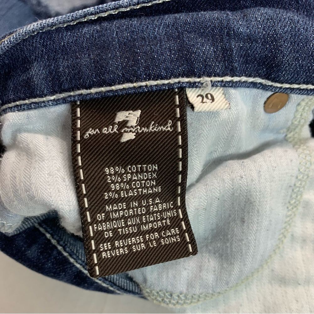 7 For ALL MANKIND Indigo Dojo Cut Off Jean Shorts Sz 29 - Picture 7 of 8
